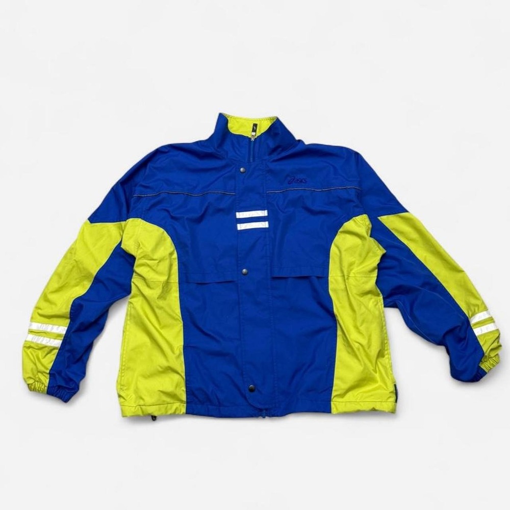 Vintage 1990s ASICS Gelanots windbreaker jacket reflective stripes size M